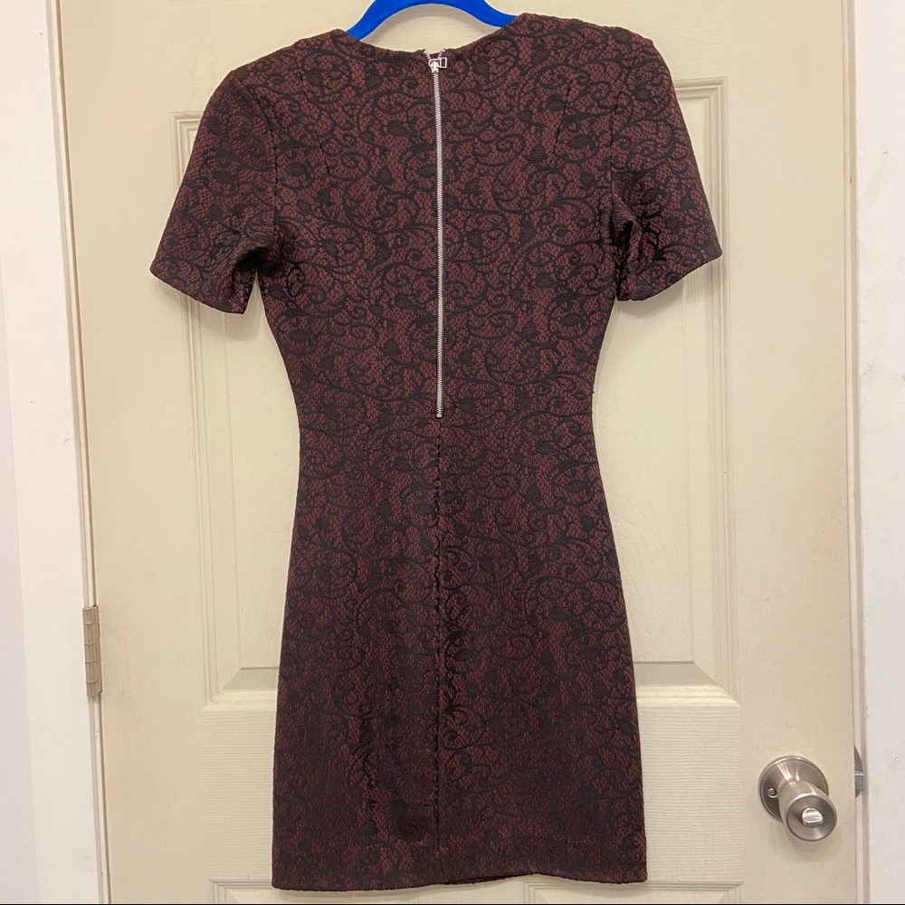 Wilfred maroon and black Lace Dress. Fitted style. Size XS. - Picture 2 of 5